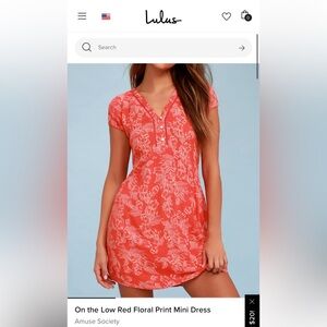 Floral Red Women's dress